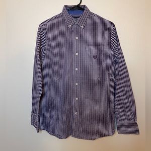 Champs checkered purple button down